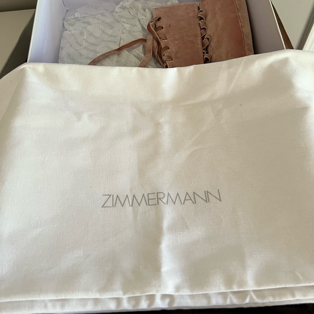 Zimmermann pink velvet boots worn once - Picture 6 of 11